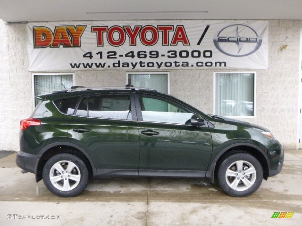 2013 RAV4 XLE AWD - Spruce Green Mica / Black photo #1