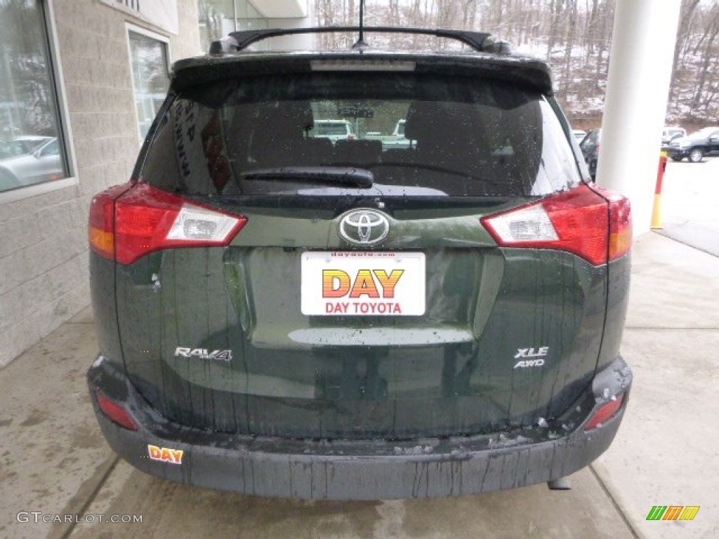 2013 RAV4 XLE AWD - Spruce Green Mica / Black photo #3