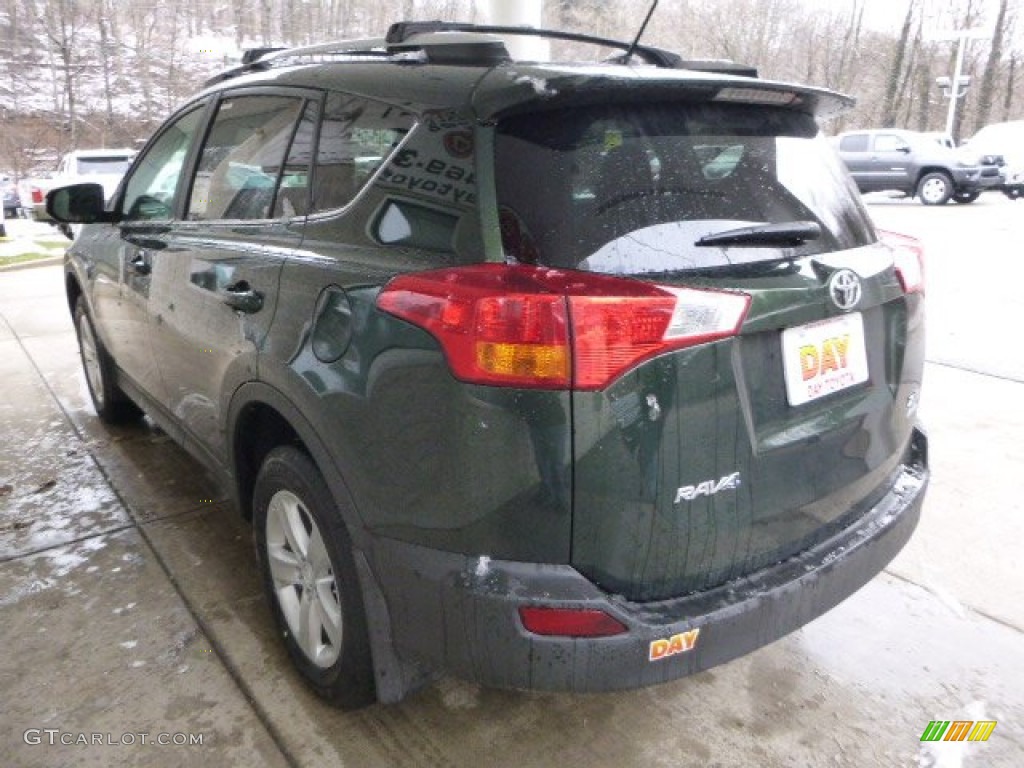 2013 RAV4 XLE AWD - Spruce Green Mica / Black photo #4
