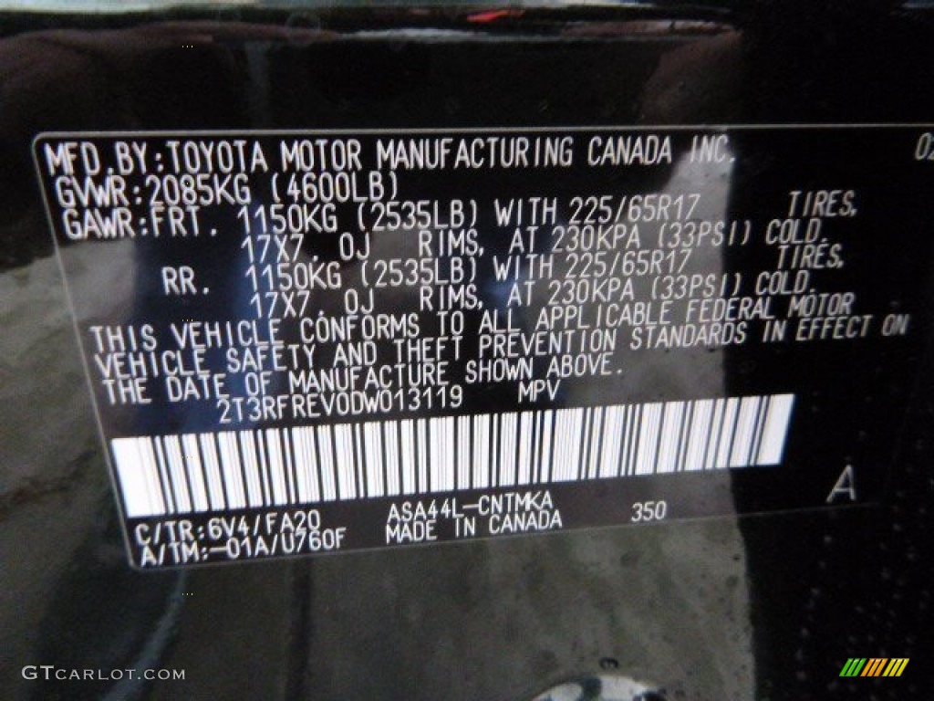 2013 RAV4 XLE AWD - Spruce Green Mica / Black photo #19