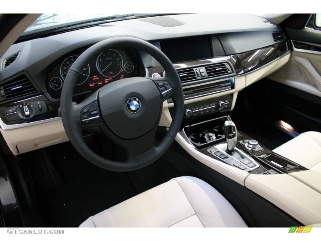 2013 5 Series 528i xDrive Sedan - Dark Graphite Metallic II / Venetian Beige photo #8