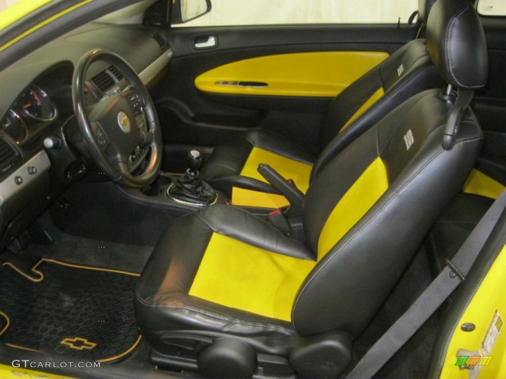Ebony/Yellow Interior 2005 Chevrolet Cobalt SS Supercharged Coupe Photo #78973063