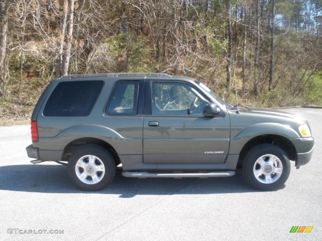 2001 Explorer Sport - Estate Green Metallic / Medium Prairie Tan photo #2