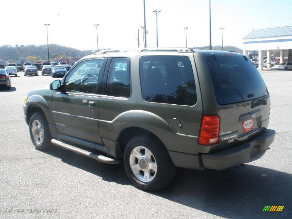 2001 Explorer Sport - Estate Green Metallic / Medium Prairie Tan photo #10