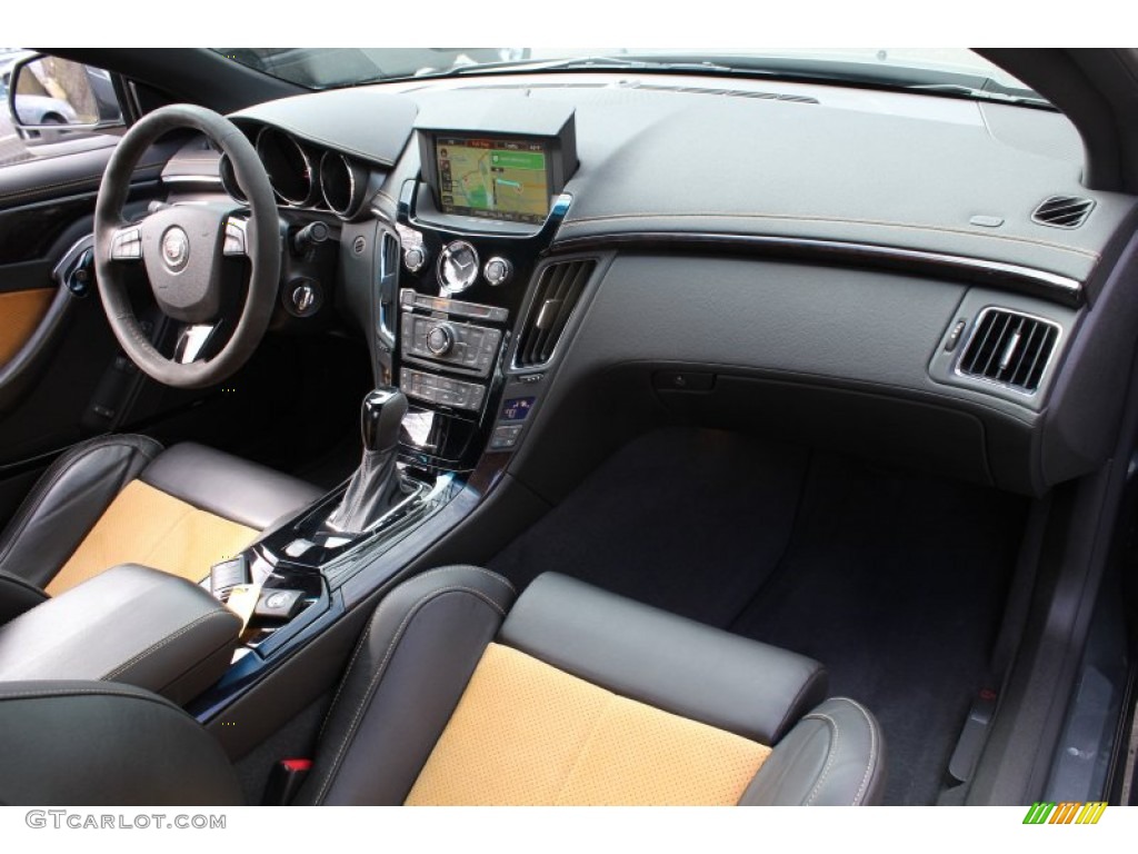 2011 Cadillac CTS -V Coupe Ebony/Saffron Dashboard Photo #78973852