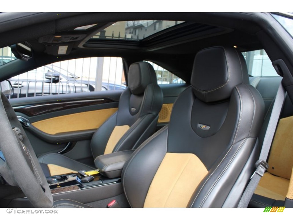 Ebony/Saffron Interior 2011 Cadillac CTS -V Coupe Photo #78973893