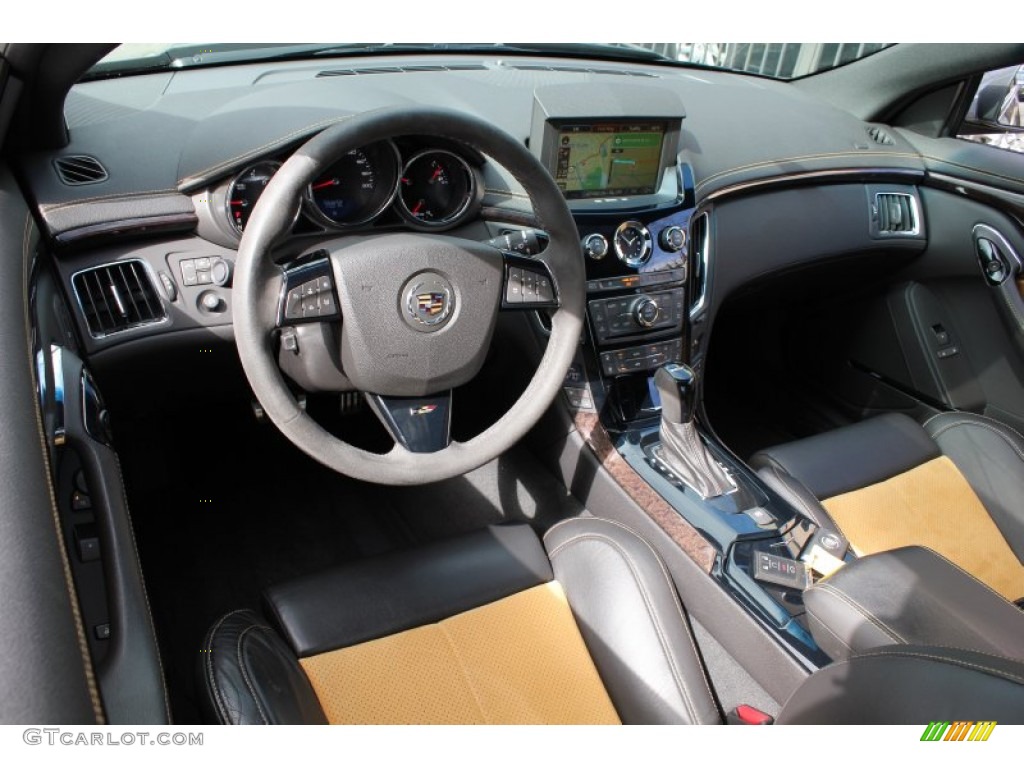 Ebony/Saffron Interior 2011 Cadillac CTS -V Coupe Photo #78974023