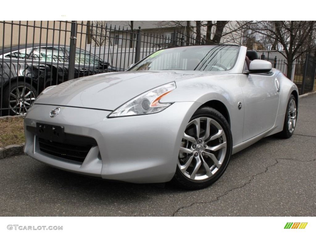 2010 370Z Touring Roadster - Brilliant Silver / Wine Leather photo #1