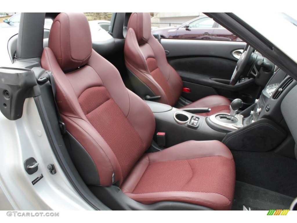 Wine Leather Interior 2010 Nissan 370Z Touring Roadster Photo #78974246