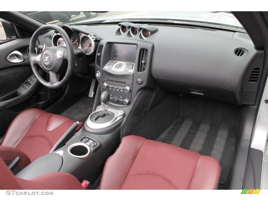2010 370Z Touring Roadster - Brilliant Silver / Wine Leather photo #11