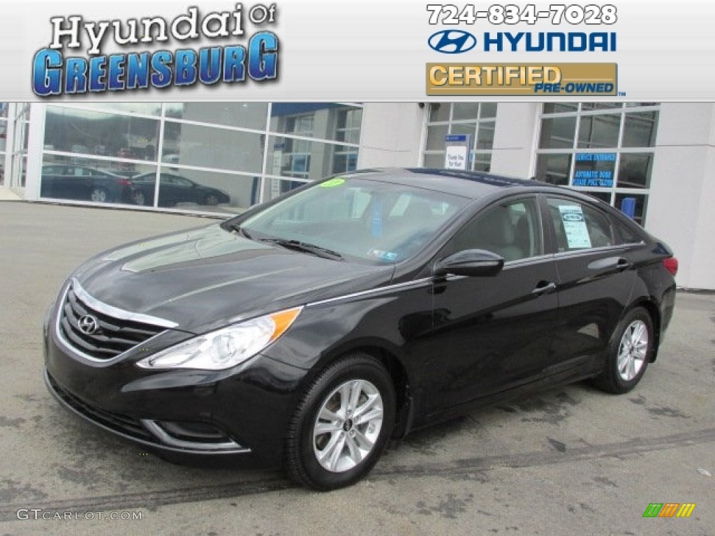 2011 Sonata GLS - Midnight Black / Gray photo #1