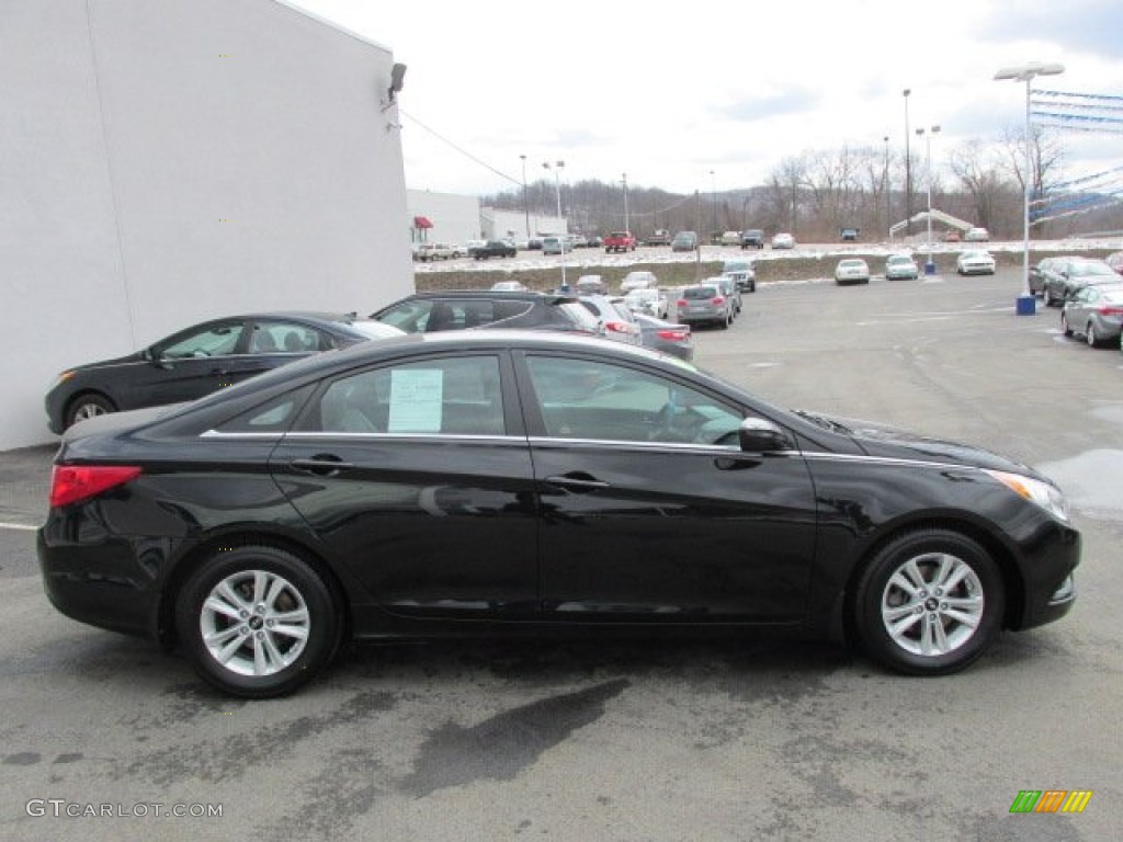 2011 Sonata GLS - Midnight Black / Gray photo #6