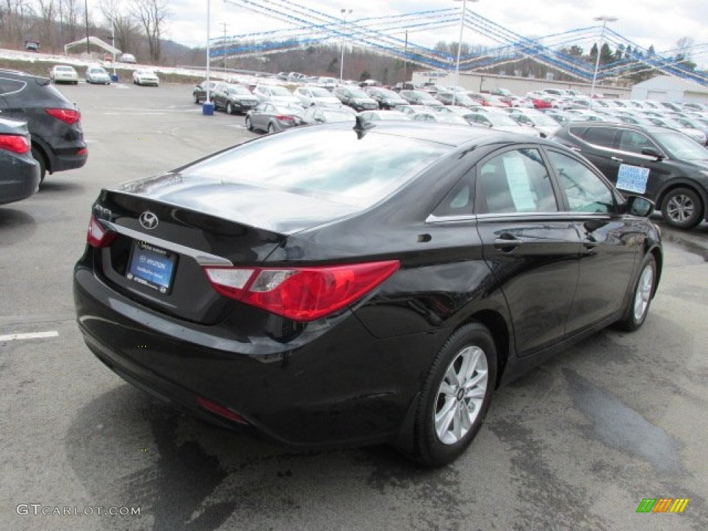 2011 Sonata GLS - Midnight Black / Gray photo #7