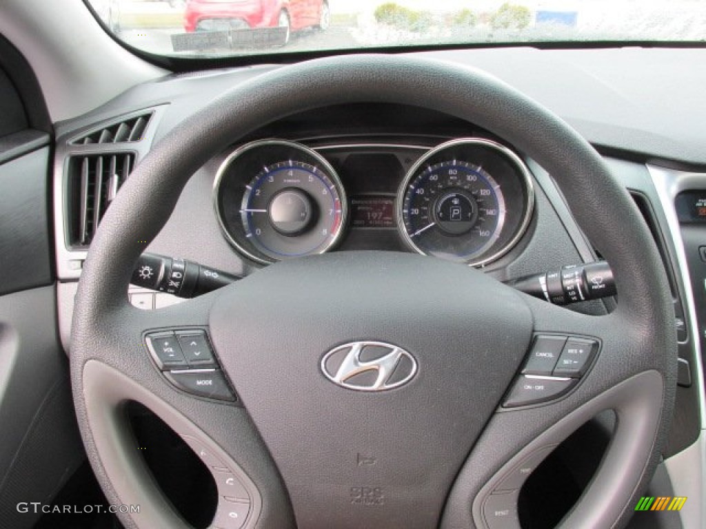 2011 Sonata GLS - Midnight Black / Gray photo #17