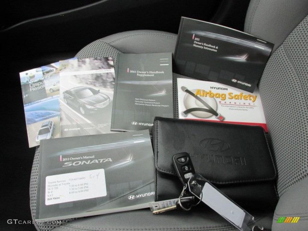 2011 Sonata GLS - Midnight Black / Gray photo #22