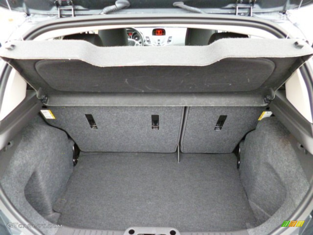 2011 Fiesta SES Hatchback - Monterey Grey Metallic / Charcoal Black/Blue Cloth photo #13