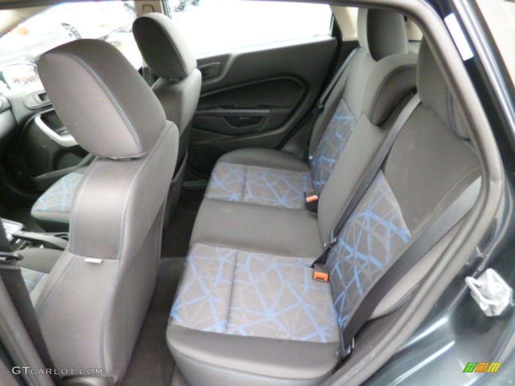 Charcoal Black/Blue Cloth Interior 2011 Ford Fiesta SES Hatchback Photo #78975097