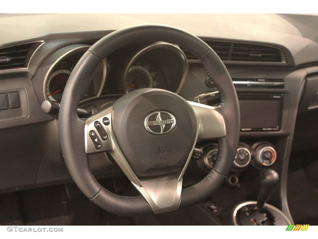 2012 Scion tC Standard tC Model Dark Charcoal Steering Wheel Photo #78977050
