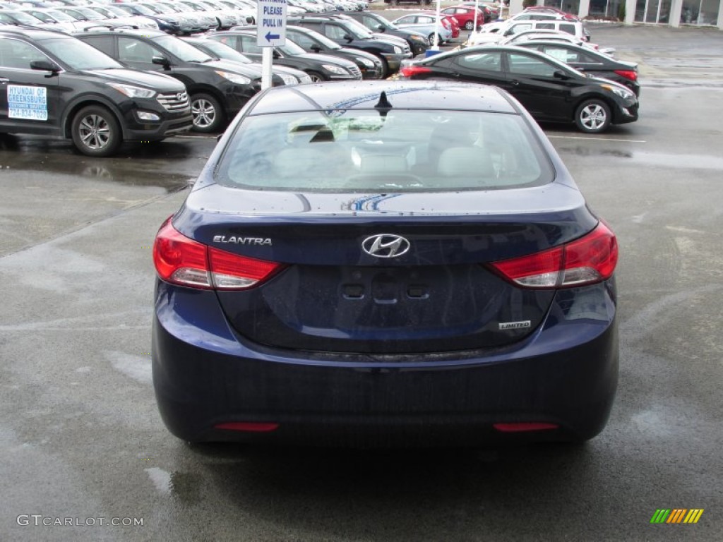 2013 Elantra Limited - Indigo Night / Gray photo #4