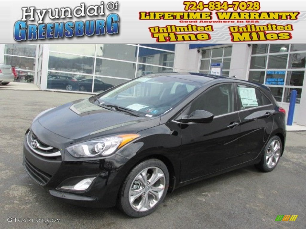 2013 Elantra GT - Black Noir Pearl / Black photo #1