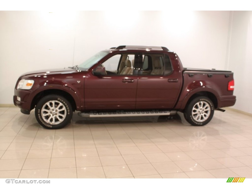 Dark Cherry Metallic 2007 Ford Explorer Sport Trac Limited 4x4 Exterior Photo #78979381