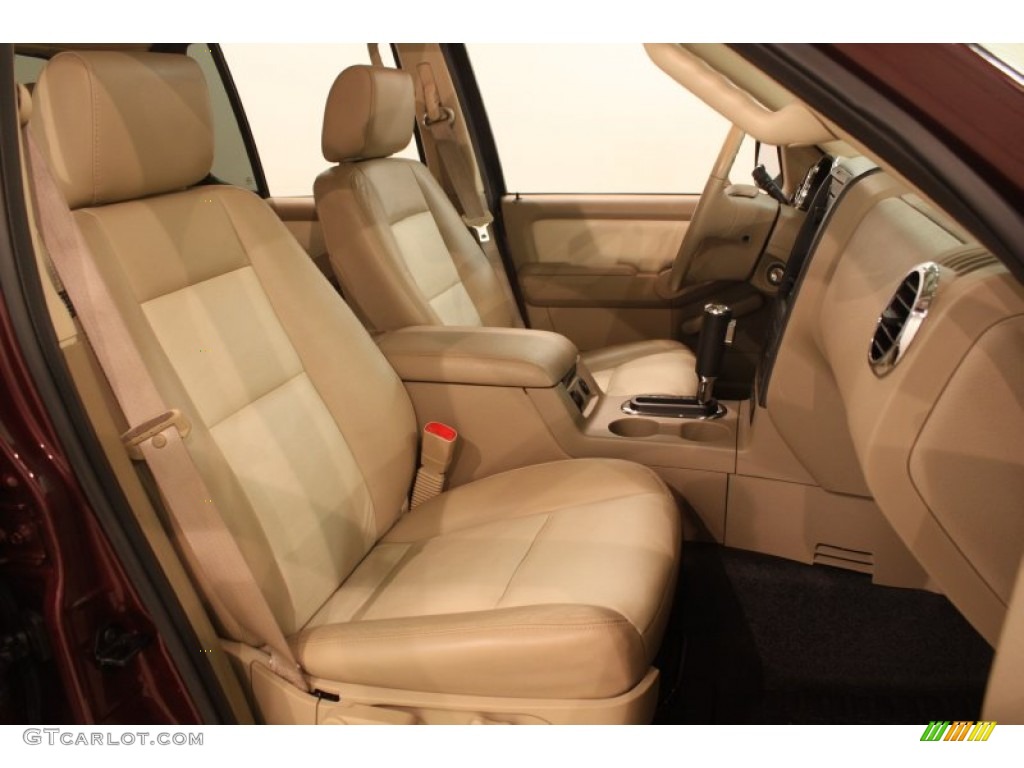 2007 Explorer Sport Trac Limited 4x4 - Dark Cherry Metallic / Camel photo #12