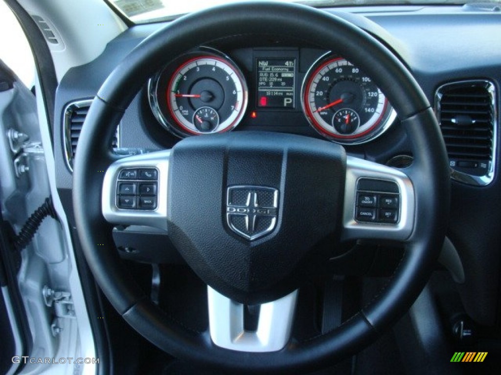 2011 Dodge Durango Heat 4x4 Black Steering Wheel Photo #78980071
