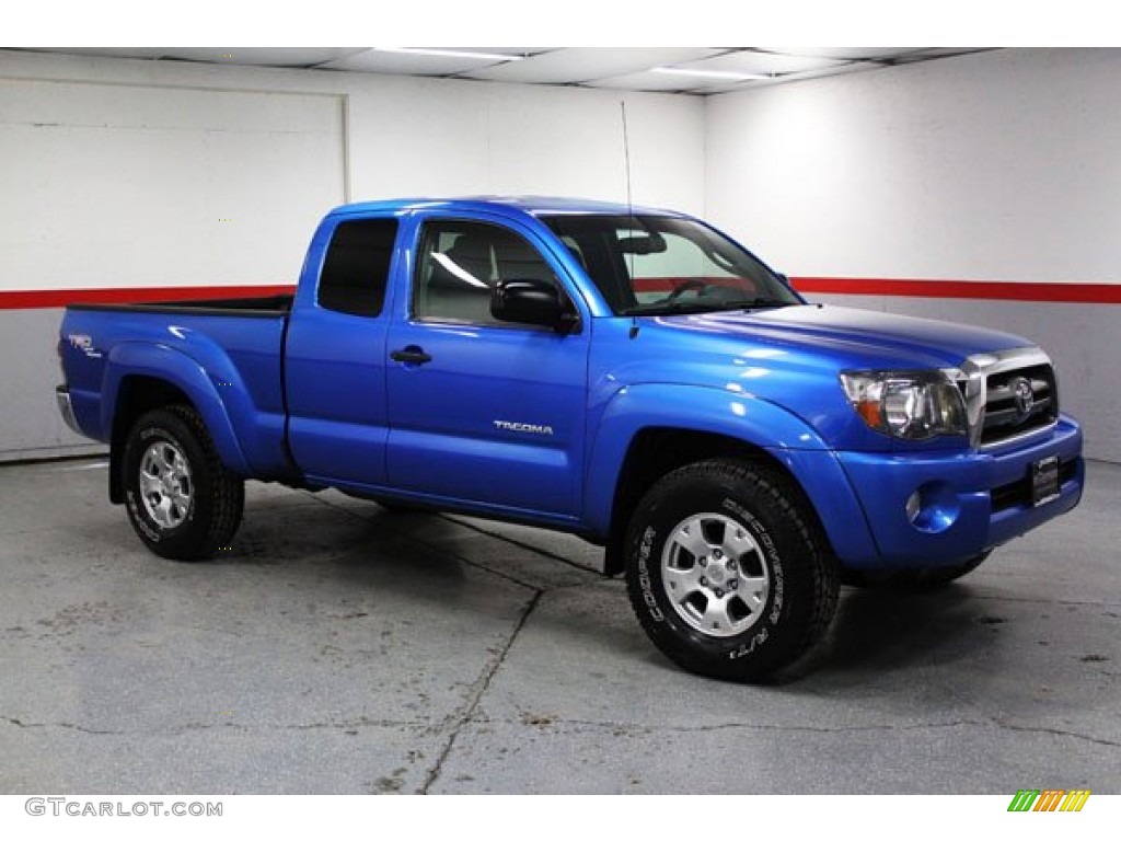 2009 Tacoma V6 TRD Access Cab 4x4 - Speedway Blue Metallic / Graphite Gray photo #1