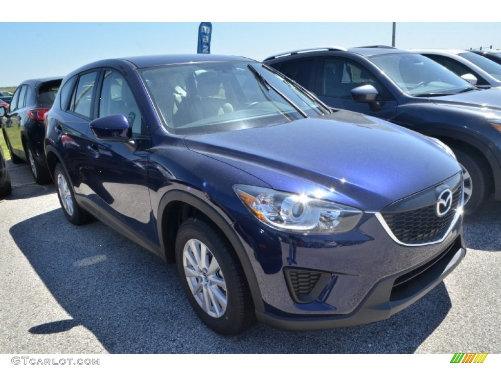 Stormy Blue Mica 2014 Mazda CX-5 Sport Exterior Photo #78985393