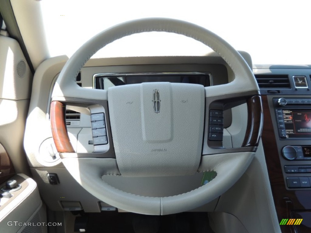 2013 Lincoln Navigator 4x2 Stone Steering Wheel Photo #78986257