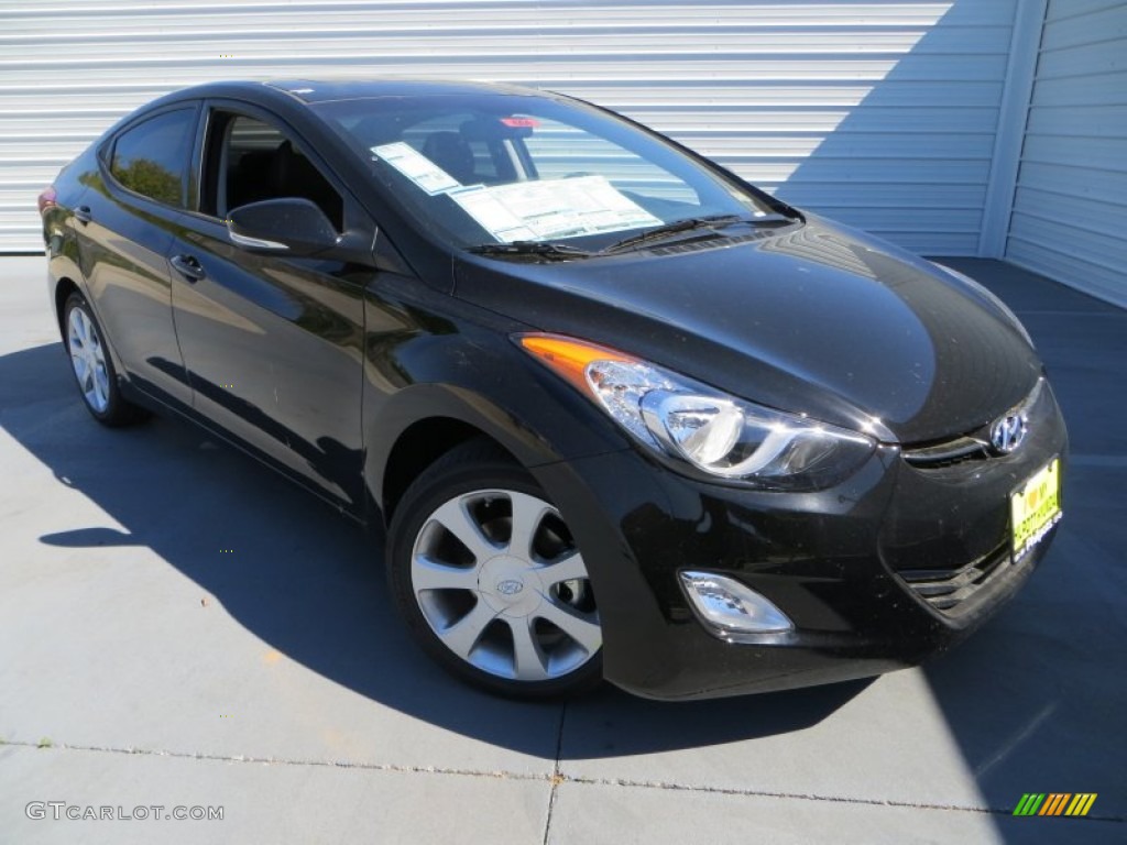 2013 Elantra Limited - Black / Black photo #1