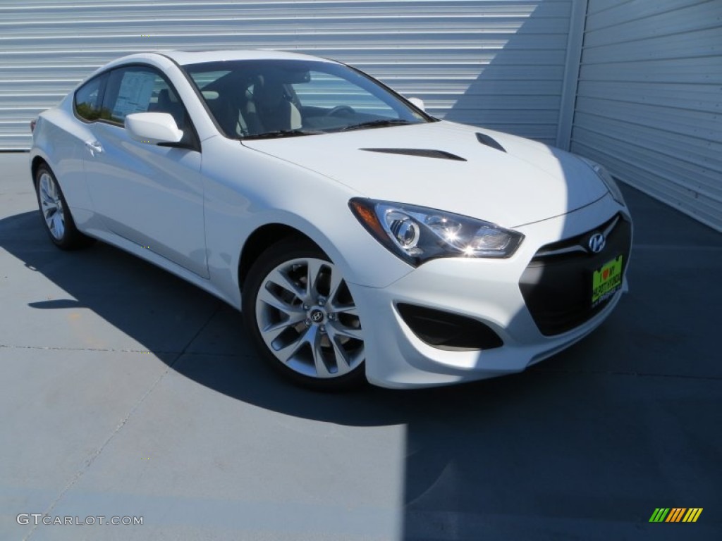 2013 Genesis Coupe 2.0T Premium - White Satin Pearl / Black Cloth photo #2