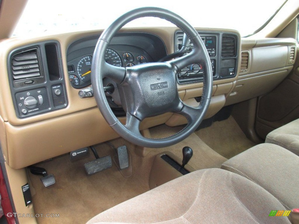 1999 Sierra 2500 SLE Regular Cab 4x4 - Dark Toreador Red Metallic / Medium Oak photo #8