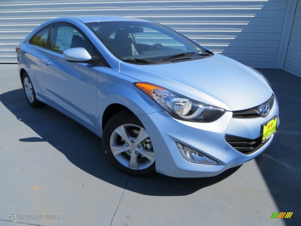 2013 Elantra Coupe GS - Blue Sky Metallic / Gray photo #2