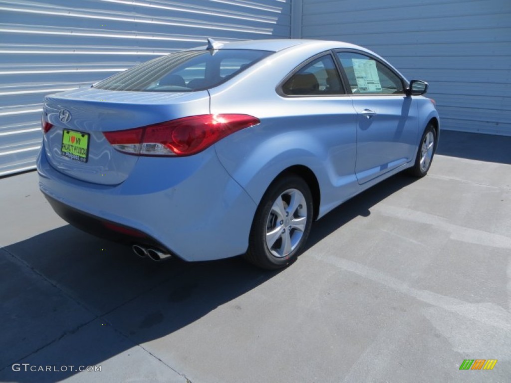 2013 Elantra Coupe GS - Blue Sky Metallic / Gray photo #4
