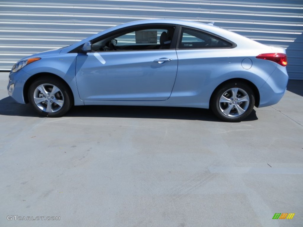 2013 Elantra Coupe GS - Blue Sky Metallic / Gray photo #7
