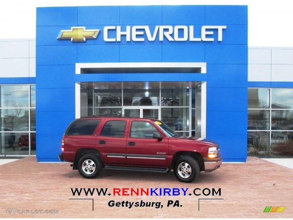 2001 Tahoe LS 4x4 - Redfire Metallic / Graphite/Medium Gray photo #1