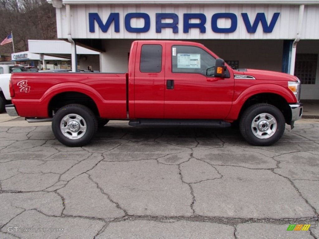 2013 F250 Super Duty XLT SuperCab 4x4 - Vermillion Red / Steel photo #1