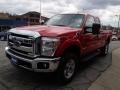 2013 Vermillion Red Ford F250 Super Duty XLT SuperCab 4x4  photo #4