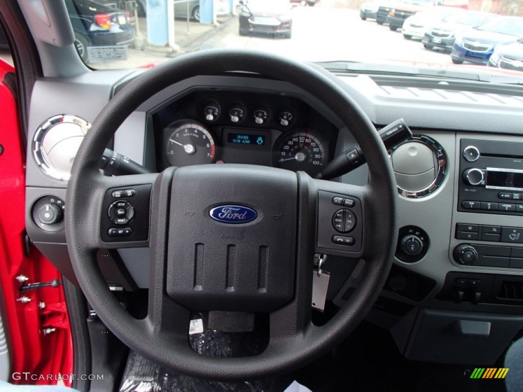 2013 Ford F250 Super Duty XLT SuperCab 4x4 Steel Steering Wheel Photo #78991198