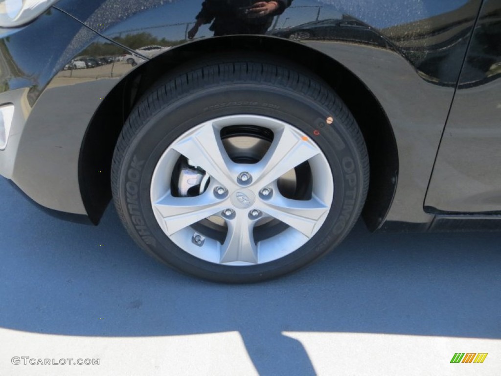 2013 Elantra Coupe GS - Black Noir Pearl / Gray photo #12
