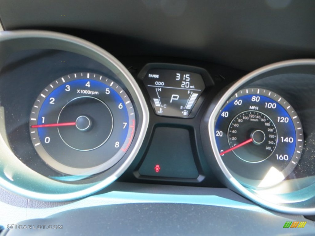 2013 Elantra Coupe GS - Black Noir Pearl / Gray photo #28