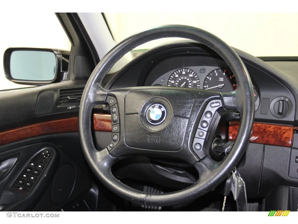 2000 BMW 5 Series 528i Wagon Black Steering Wheel Photo #78992320