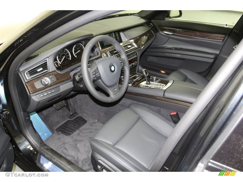 Black Interior 2013 BMW 7 Series 750Li Sedan Photo #78992595