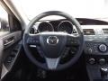 Black 2013 Mazda MAZDA3 i Touring 5 Door Steering Wheel