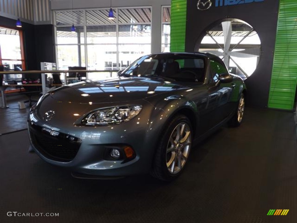 2013 MX-5 Miata Grand Touring Hard Top Roadster - Dolphin Gray Mica / Spicy Mocha photo #3