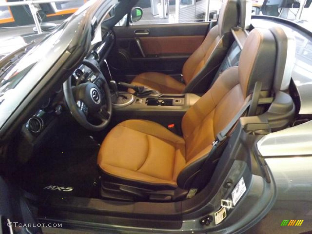 Spicy Mocha Interior 2013 Mazda MX-5 Miata Grand Touring Hard Top Roadster Photo #78994468