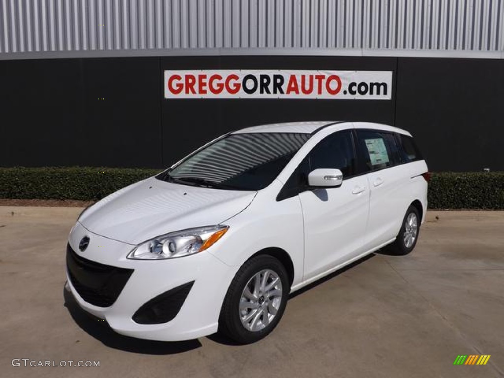 2013 MAZDA5 Sport - Crystal White Pearl / Sand photo #2