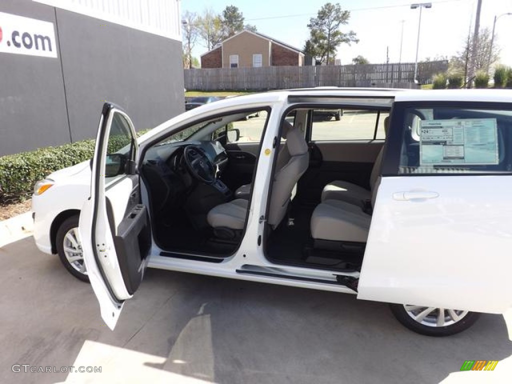 2013 MAZDA5 Sport - Crystal White Pearl / Sand photo #9