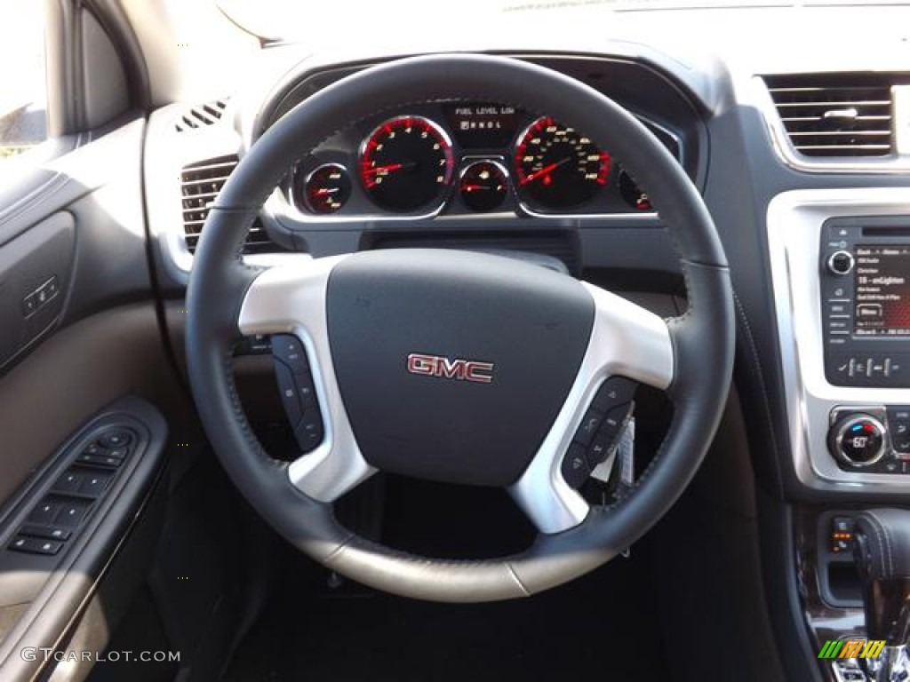 2013 GMC Acadia SLT Dark Cashmere Steering Wheel Photo #78995362